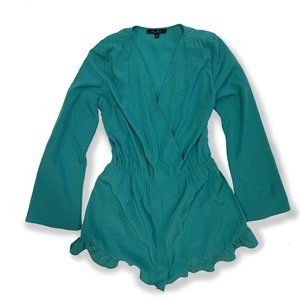 Ruffle Hemmed Romper